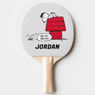 PEANUTS   Red & Black Mönster   Lägg till ditt nam Pingisracket