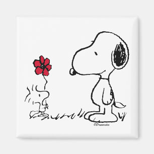 PEANUTS Red & Black Mönster Magnet
