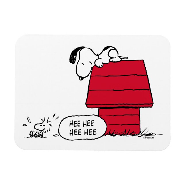 PEANUTS | Red & Black Mönster Magnet (Horisontell)
