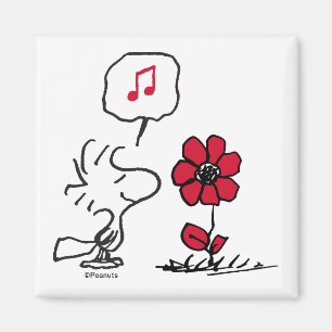 PEANUTS   Red & Black Mönster Magnet