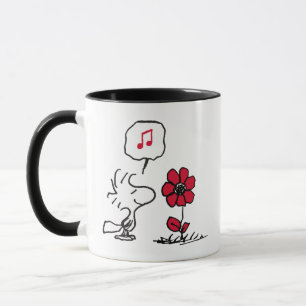 PEANUTS   Red & Black Mönster Mugg