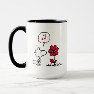 PEANUTS   Red & Black Mönster Mugg