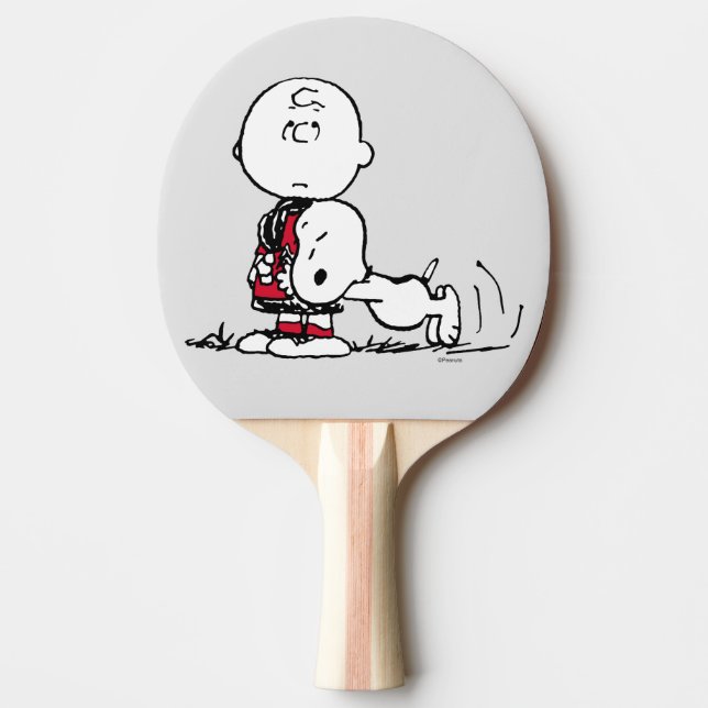 PEANUTS | Red & Black Mönster Pingisracket (Framsidan)