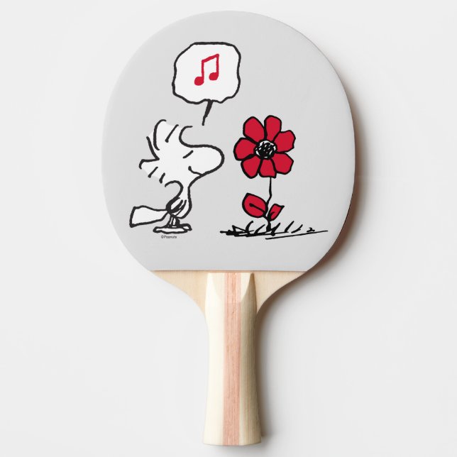 PEANUTS | Red & Black Mönster Pingisracket (Framsidan)