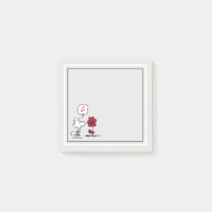 PEANUTS Red & Black Mönster Post-it Block