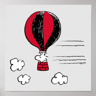 PEANUTS   Red & Black Mönster Poster