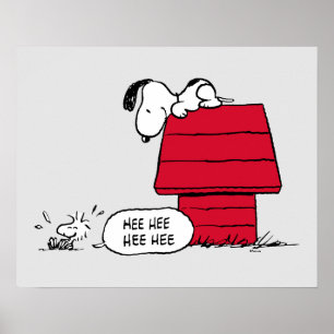 PEANUTS   Red & Black Mönster Poster