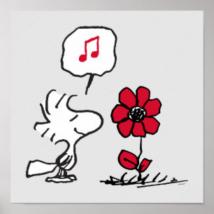 PEANUTS   Red & Black Mönster Poster