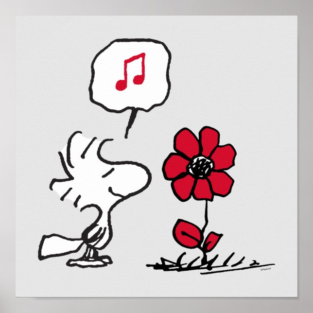 PEANUTS | Red & Black Mönster Poster (Framsidan)