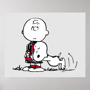 PEANUTS   Red & Black Mönster Poster