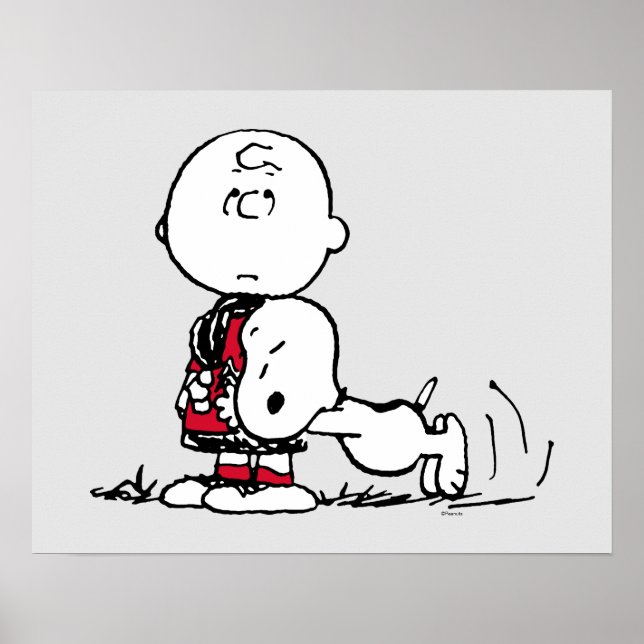 PEANUTS | Red & Black Mönster Poster (Framsidan)