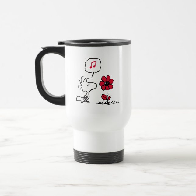 PEANUTS | Red & Black Mönster Resemugg (Vänster)