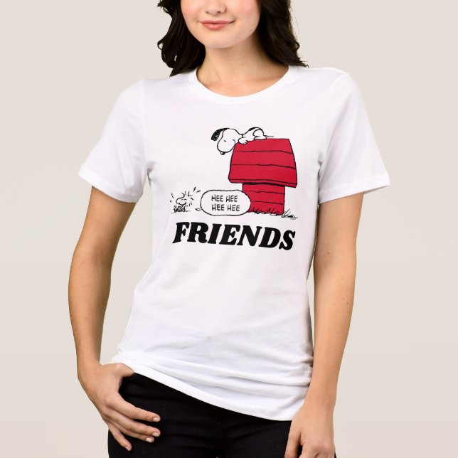 PEANUTS | Red & Black Mönster T Shirt (Framsida)