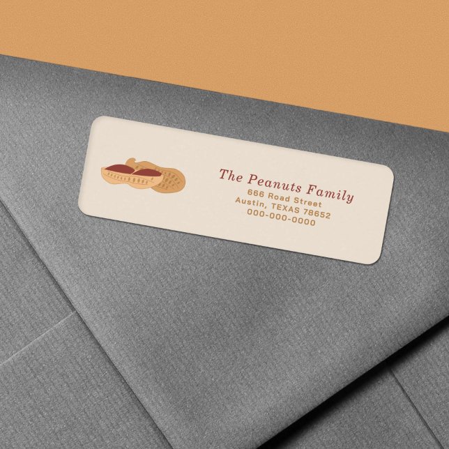 Peanuts Return-adressetikett Returadress Etikett (Peanuts Return Address Label)