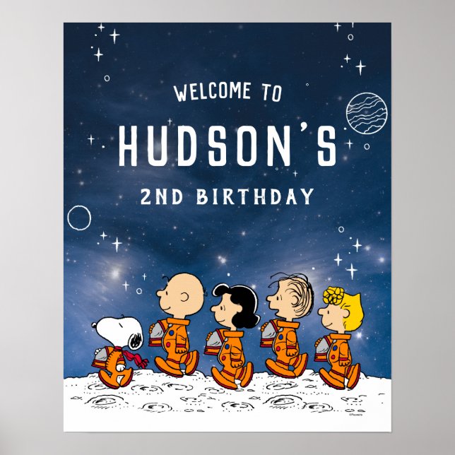 Peanuts | Rymdfödelsedag Poster (Framsidan)