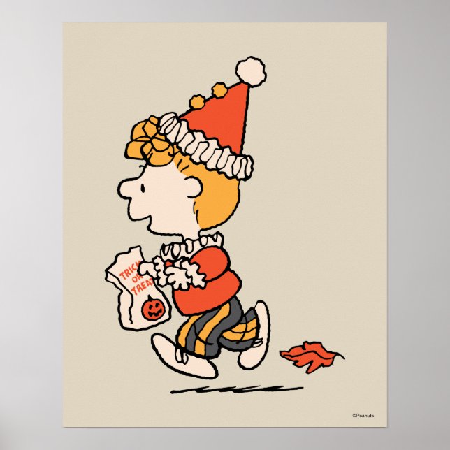 Peanuts Sally Clown Kostym Halloween Poster (Framsidan)