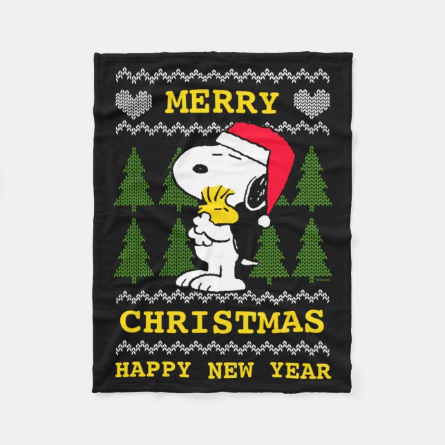Peanuts Santa Claus Hug  Fleecefilt (Framsidan)