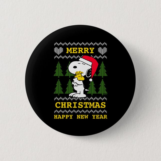Peanuts Santa Claus Hug  Knapp (Framsida)