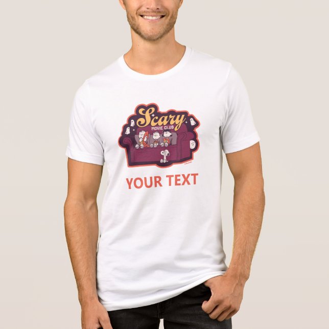 Peanuts Skräckfilmsklubb Halloween-soffa T Shirt (Framsida)