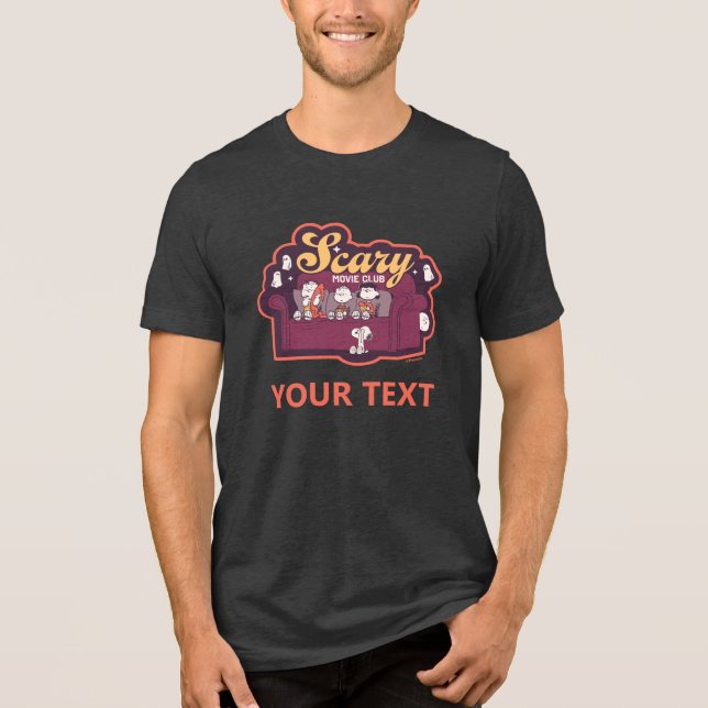 Peanuts Skräckfilmsklubb Halloween-soffa T Shirt (Framsida)
