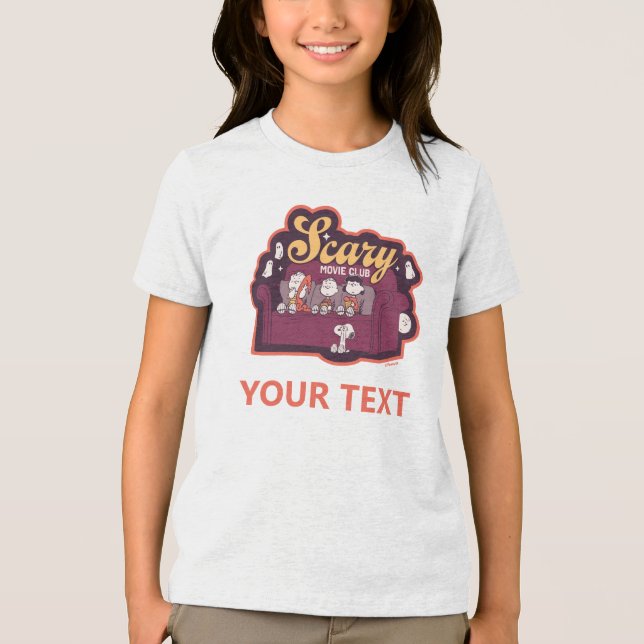 Peanuts Skräckfilmsklubb Halloween-soffa T Shirt (Framsida)