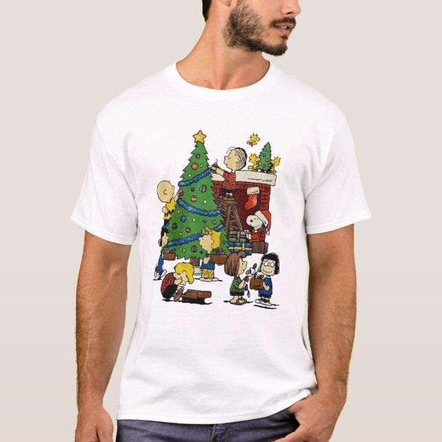 peanuts snoopy christmas t shirt (Framsida)