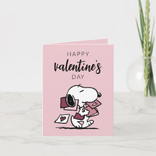 Peanuts Snoopy delar ut alla hjärtans dag-kort Kort