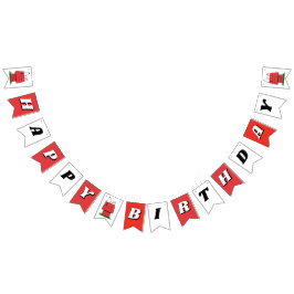 Peanuts Snoopy Dog House Birthday  Bunting Flags Vimplar
