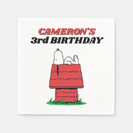 Peanuts Snoopy Dog House Birthday Napkins Pappersservett