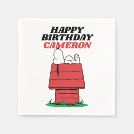 Peanuts Snoopy Dog House Birthday Napkins Pappersservett