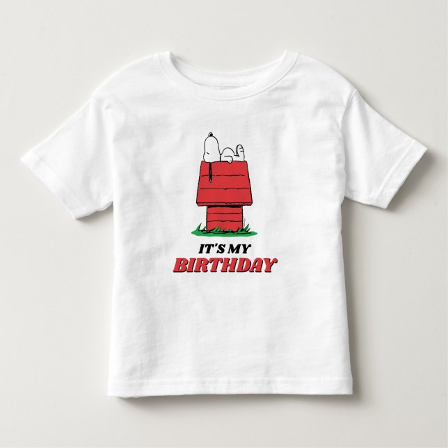 Peanuts Snoopy Dog House Birthday Toddler T-shirt (Framsida)