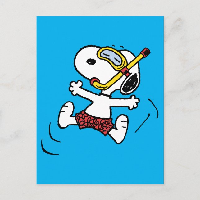 Peanuts | Snoopy Dykare Vykort (Framsida)