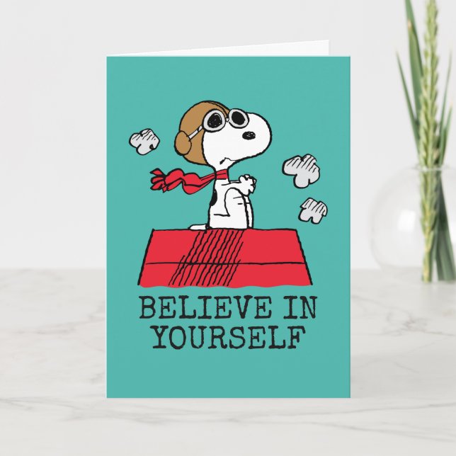 Peanuts | Snoopy Flying Ace Anteckningskort (Framsida)