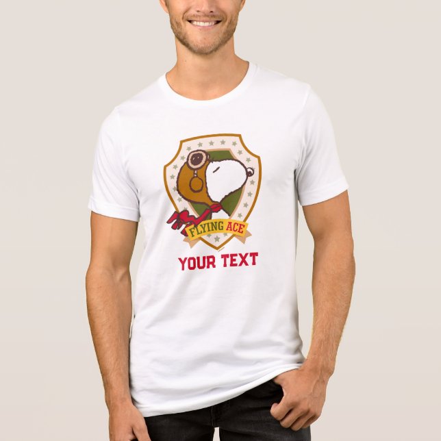 Peanuts | Snoopy Flying Ace-märke T Shirt (Framsida)