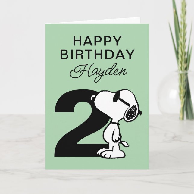 PEANUTS | Snoopy Glad födelsedag Kort (Framsida)