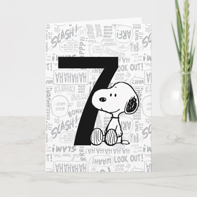 PEANUTS | Snoopy Grattis på födelsedagen Kort (Framsida)