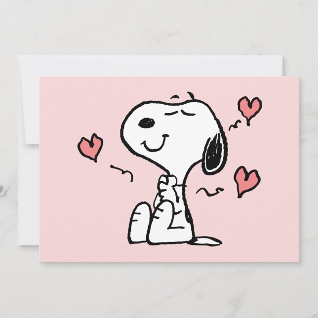 Peanuts | Snoopy Hearts Kort (Framsida)
