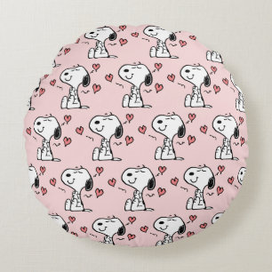 Peanuts Snoopy Hearts Rund Kudde