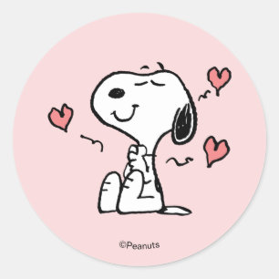Peanuts Snoopy Hearts Runt Klistermärke