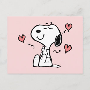 Peanuts Snoopy Hjärtan Vykort