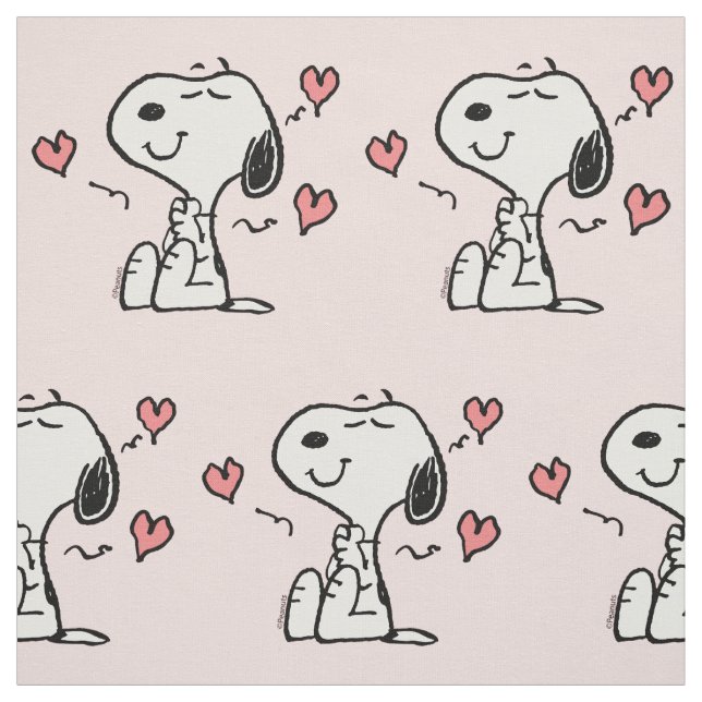 Peanuts | Snoopy Hjärter Tyg (Provkarta)