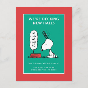 Peanuts Snoopy Ho Ho Ho Matservis Helg Vykort