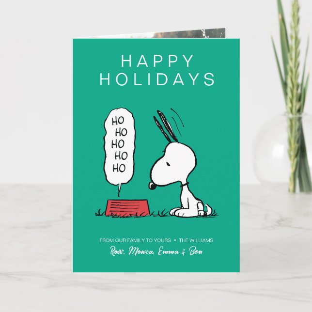 Peanuts | Snoopy Ho Ho Ho Matservis Helgkort (Framsida)