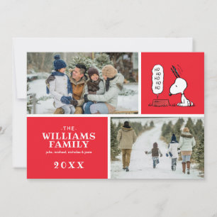 Peanuts   Snoopy Ho Ho Ho Matservis Julkort