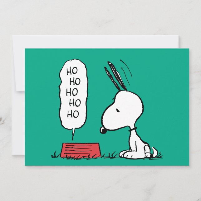 Peanuts | Snoopy Ho Ho Ho Matservis Julkort (Framsida)