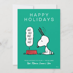 Peanuts Snoopy Ho Ho Ho Matservis Julkort