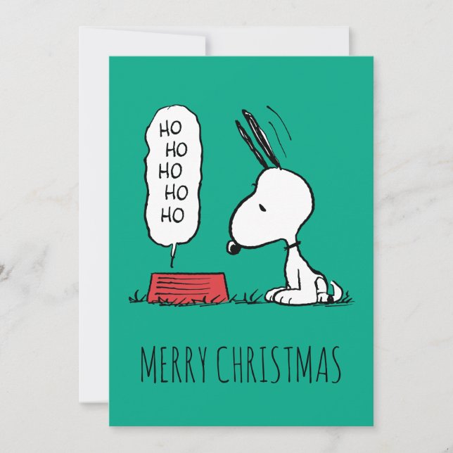 Peanuts | Snoopy Ho Ho Ho Matservis Julkort (Framsida)