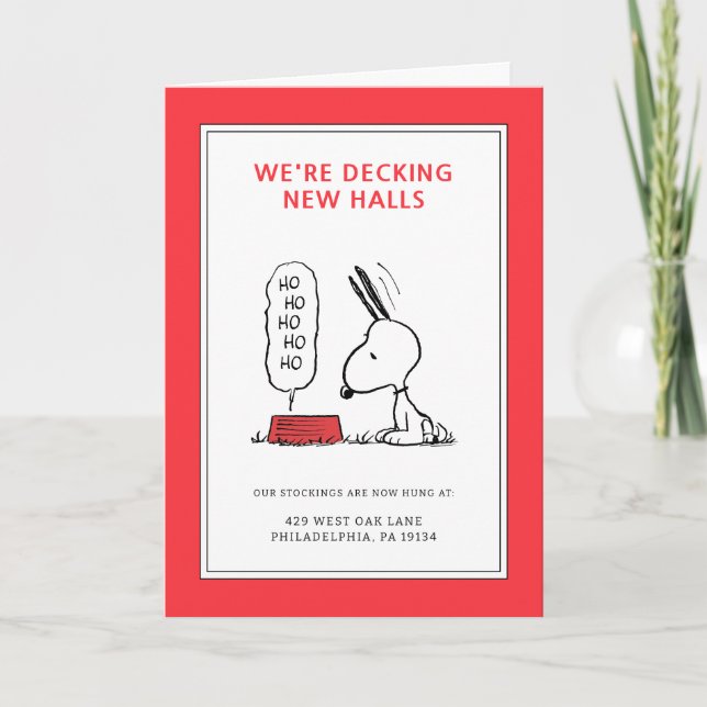 Peanuts | Snoopy Ho Ho Ho Matskål Helgkort (Framsida)