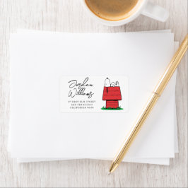 Peanuts Snoopy Hund House | Babyskor Adressetikett