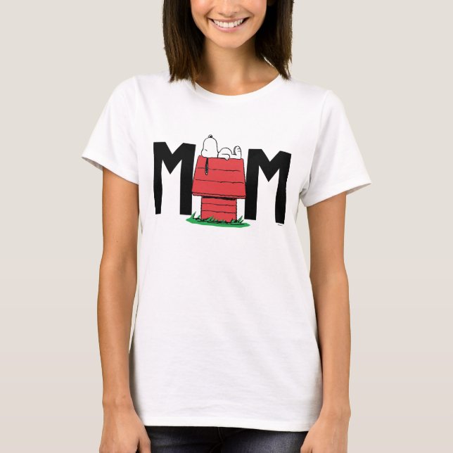 Peanuts Snoopy Hund House | Jag är Mamma T Shirt (Framsida)